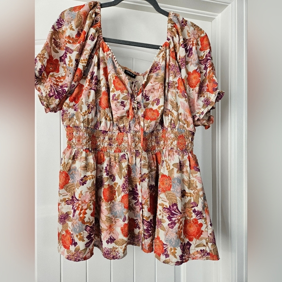 Torrid lace-up babydoll top - Picture 1 of 3